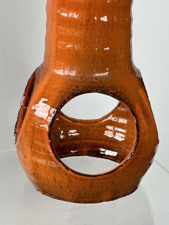 Image 1 of Lampada a sospensione Space Age Hot Lava in ceramica anni '70, lampada vintage di metà secolo 