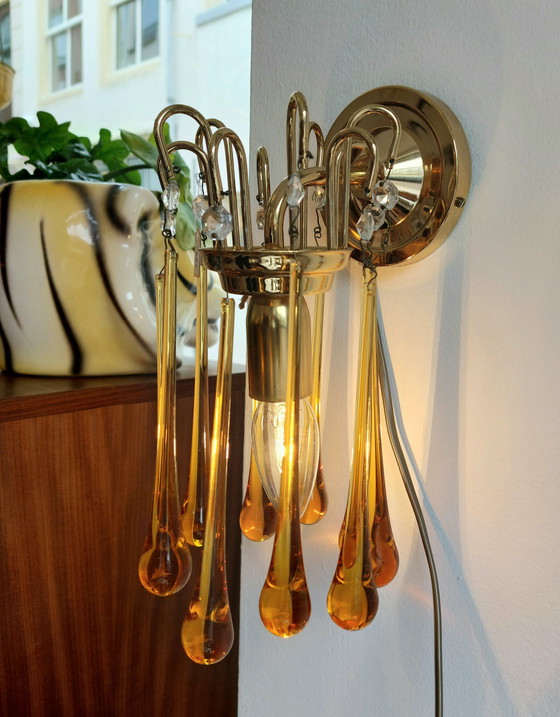 Image 1 of Lampada da parete vintage a goccia
