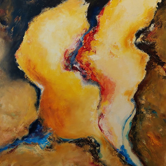 Image 1 of Marian Bax Oil Painting Diptych - Emergence