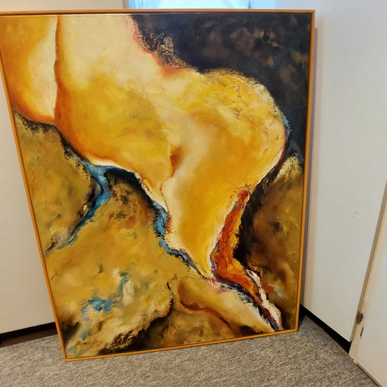 Image 1 of Marian Bax Oil Painting Diptych - Emergence