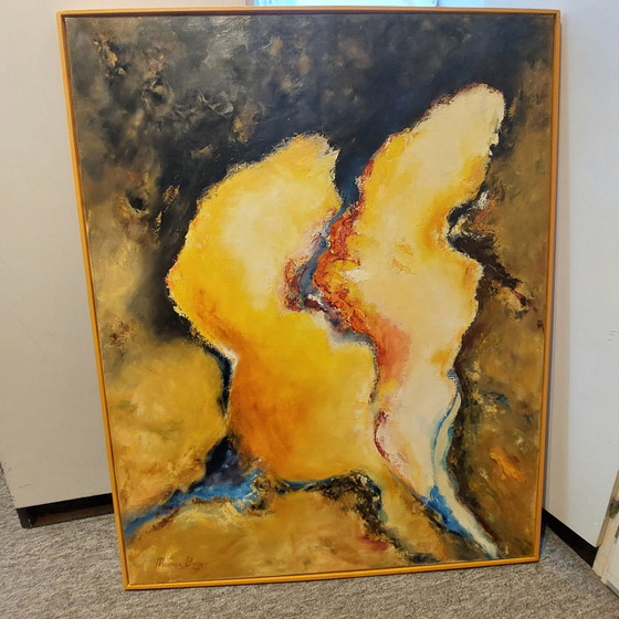 Image 1 of Marian Bax Oil Painting Diptych - Emergence