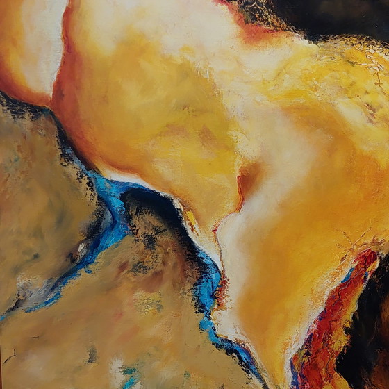 Image 1 of Marian Bax Oil Painting Diptych - Emergence