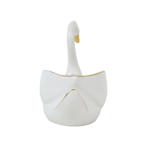 Image 1 of Porcelain Swan Flower Pot