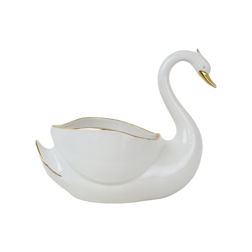 Porcelain Swan Flower Pot