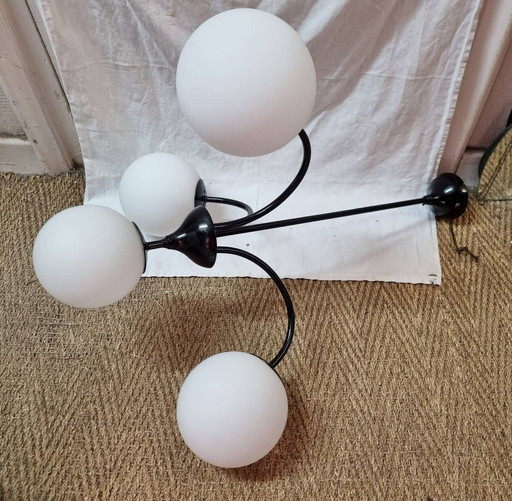 Space Age Chandelier A 4 Opaline Spheres