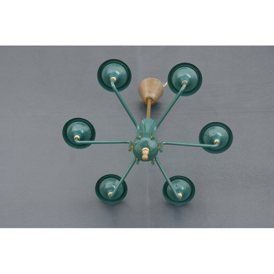 Image 1 of Lampadario vintage in ottone di Kaiser-Leuchten, Germania 1960