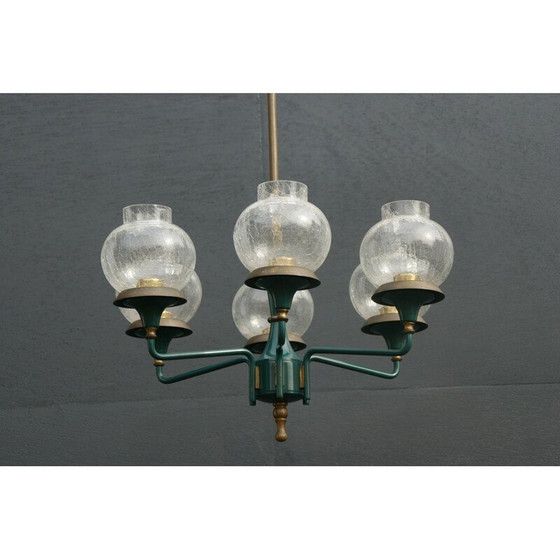 Image 1 of Lampadario vintage in ottone di Kaiser-Leuchten, Germania 1960