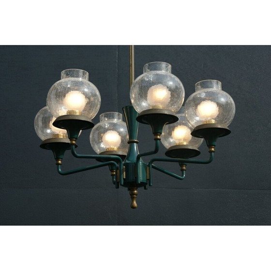 Image 1 of Lampadario vintage in ottone di Kaiser-Leuchten, Germania 1960