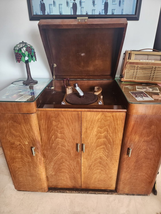 Image 1 of Art Deco radio & record player furniture