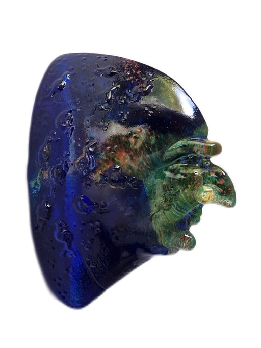 Kosta Boda - Double Face Glass Sculpture Ken By Kjell Engman