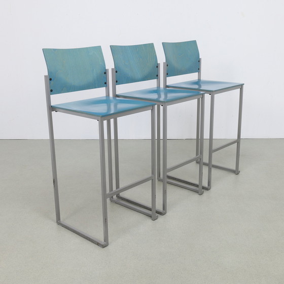 Image 1 of 3x Postmodern Bar Stool, 1990s