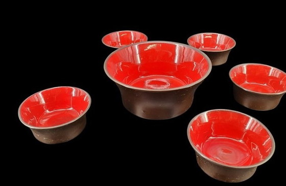 Image 1 of 1038 Set di ciotole in ceramica vintage, set di arachidi