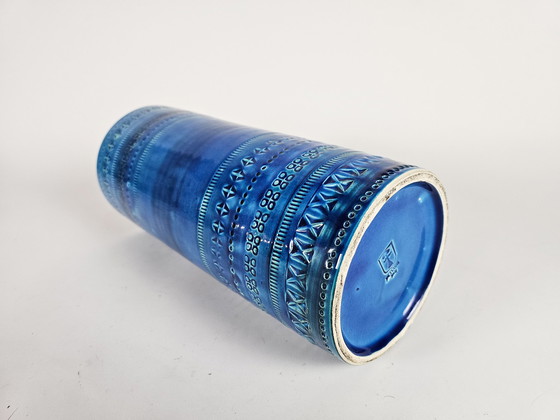 Image 1 of Bitossi - Aldo Londi - Rimini Blue - Flavio Montelupo - X L cylinder vase - signed - 3rd quarter 20th century