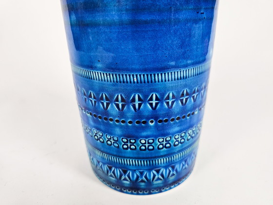 Image 1 of Bitossi - Aldo Londi - Rimini Blue - Flavio Montelupo - X L cylinder vase - signed - 3rd quarter 20th century