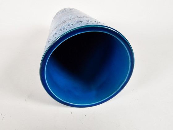 Image 1 of Bitossi - Aldo Londi - Rimini Blue - Flavio Montelupo - X L cylinder vase - signed - 3rd quarter 20th century