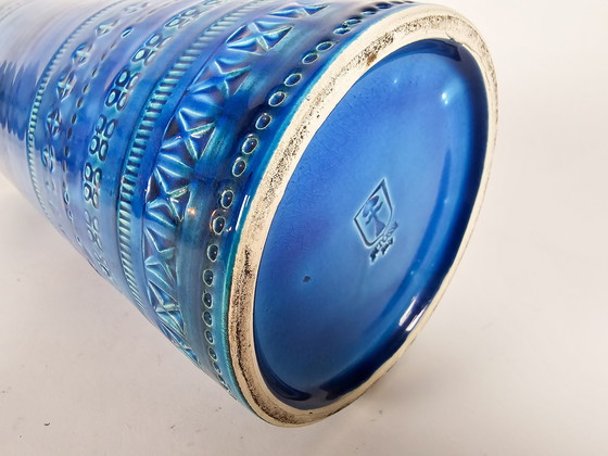 Image 1 of Bitossi - Aldo Londi - Rimini Blue - Flavio Montelupo - X L cylinder vase - signed - 3rd quarter 20th century