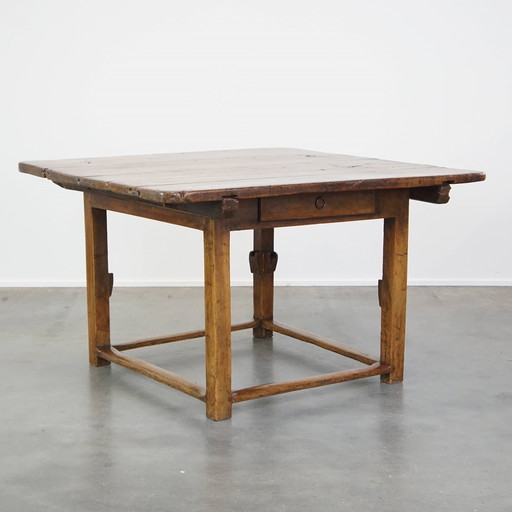 Square Dining Table With One Drawer