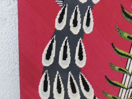 Image 1 of Tapestry "L'Oiseau Lyre" Stylized, Futuristic 60s 70s