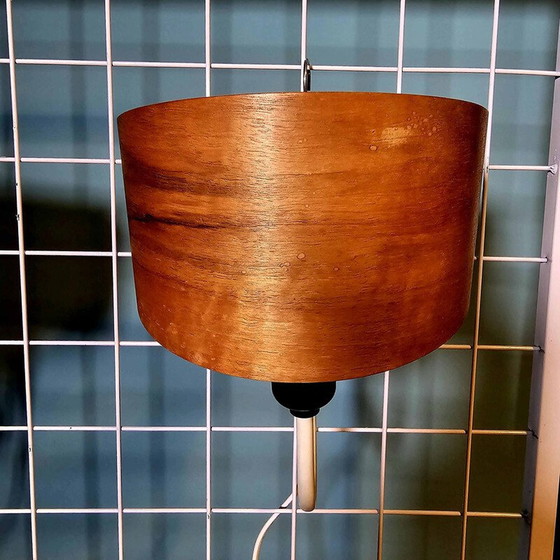 Image 1 of Pair of vintage Nx40 wall lamps in wood, opal glass and lacquered metal by Louis Kalff for Philips, 1950