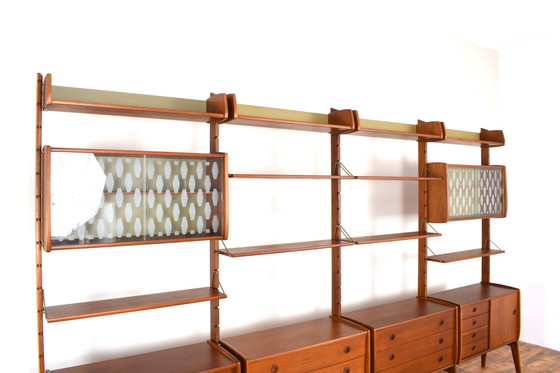 Image 1 of Ergo 4 Modules Teak Wall Unit By John Texmon & Einar Blindheim For Blindheim Mobelfabrikk