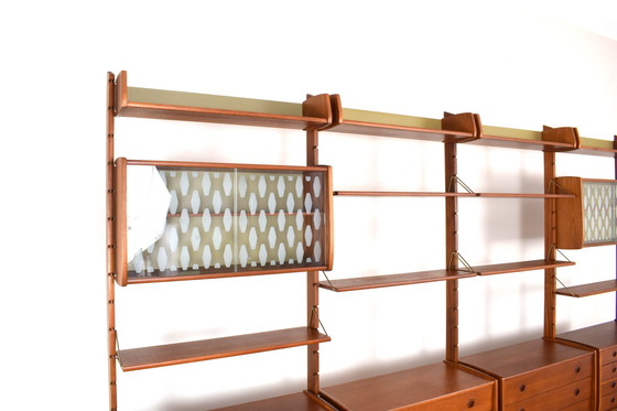 Image 1 of Ergo 4 Modules Teak Wall Unit By John Texmon & Einar Blindheim For Blindheim Mobelfabrikk