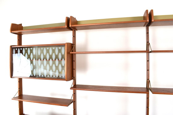 Image 1 of Ergo 4 Modules Teak Wall Unit By John Texmon & Einar Blindheim For Blindheim Mobelfabrikk