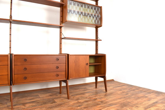 Image 1 of Ergo 4 Modules Teak Wall Unit By John Texmon & Einar Blindheim For Blindheim Mobelfabrikk