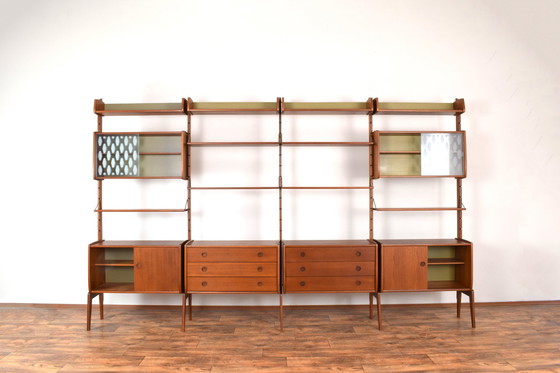 Image 1 of Ergo 4 Modules Teak Wall Unit By John Texmon & Einar Blindheim For Blindheim Mobelfabrikk