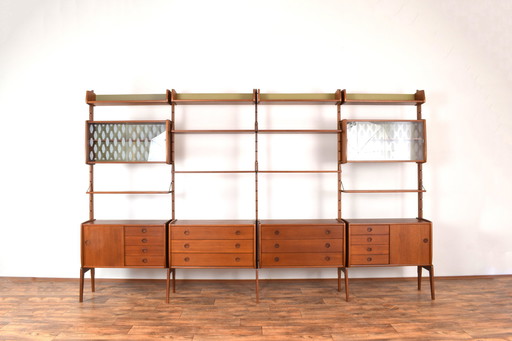 Ergo 4 Modules Teak Wall Unit By John Texmon & Einar Blindheim For Blindheim Mobelfabrikk