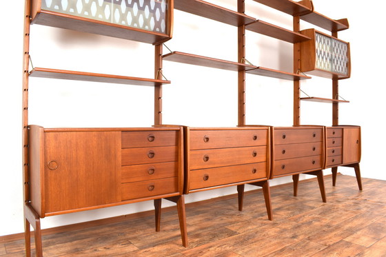 Image 1 of Ergo 4 Modules Teak Wall Unit By John Texmon & Einar Blindheim For Blindheim Mobelfabrikk