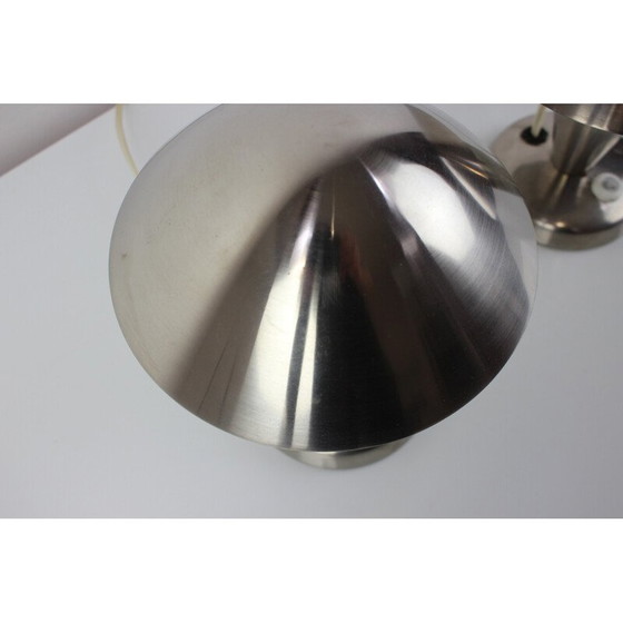 Image 1 of Pair of vintage Bauhaus white table lamps, 1930s