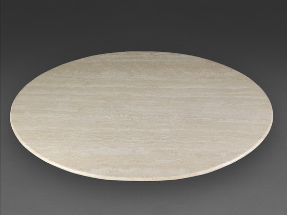 Image 1 of Travertine 'Finale' oval Table by Peter Draenert, 1970s