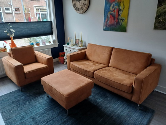 Image 1 of Montel 2.5 seater sofa + armchair + footstool