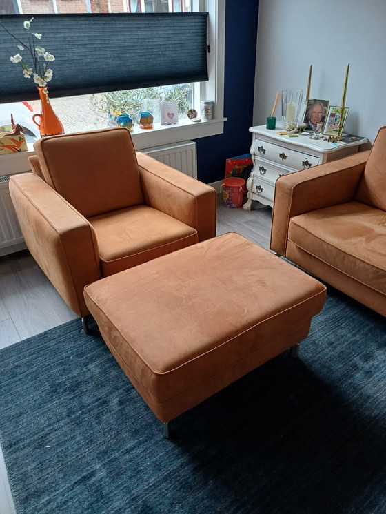 Image 1 of Montel 2.5 seater sofa + armchair + footstool