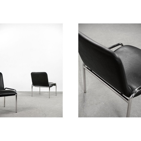 Image 1 of Pair of vintage chrome-plated tubular steel armchairs by Thonet, Germany 1970