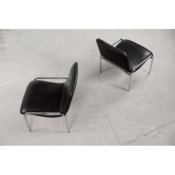 Image 1 of Pair of vintage chrome-plated tubular steel armchairs by Thonet, Germany 1970
