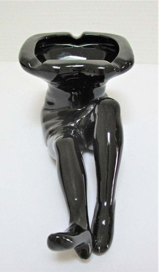 Ashtray Ceramic Legs 80s