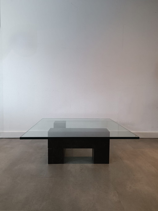 Design Coffee Table With Marble And Glass