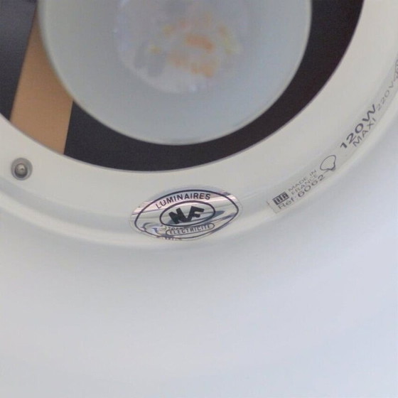 Image 1 of Pair of vintage ceiling lamp in metal and Bordeaux color, 1970
