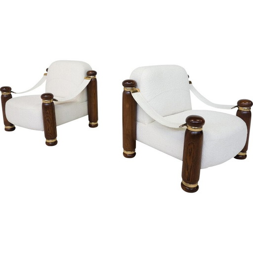 Pair of vintage armchairs, Italy 1970