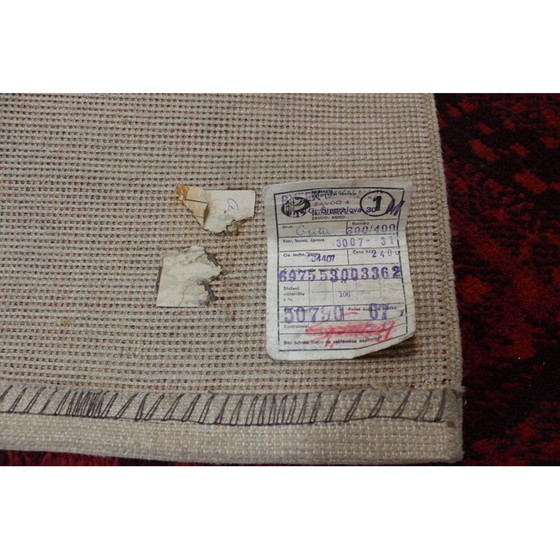 Image 1 of Tappeto geometrico vintage di A. Ambrossová, Cecoslovacchia 1960