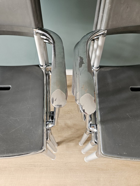 Image 1 of 6x Segis Blitz Design Chairs chrome/gray