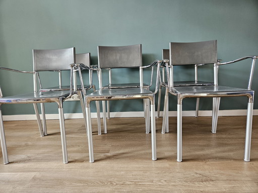 6x Segis Blitz Design Chairs chrome/gris