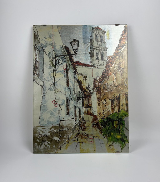 Bernard Dufour - Street Scene From Provence, France - Print