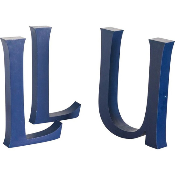 Image 1 of Vintage painted metal poster lettering set