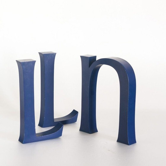 Image 1 of Vintage painted metal poster lettering set