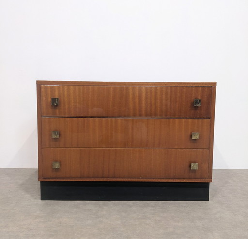 Varnished Three-Drawer Chest