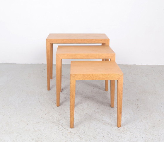 Image 1 of Severin Hansen Light Oak Nesting Tables