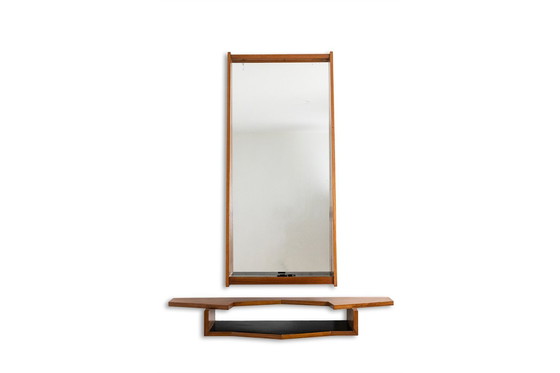 Image 1 of Mahogany Mirror and Console. Circa 1970.