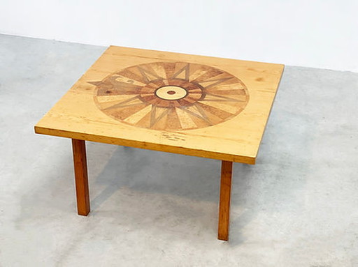 Handmade inlay wooden coffee table